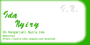 ida nyiry business card